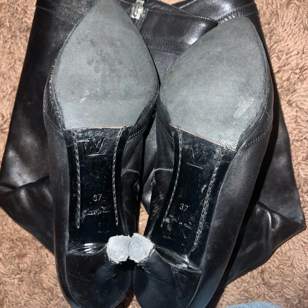 Louis Vuitton black zip up boots size 37 - Picture 5 of 5